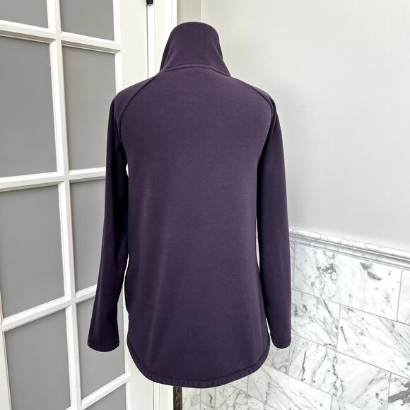 Athleta Cozy Karma Asym Pullover Sweatshirt Purple small - Picture 3 of 8